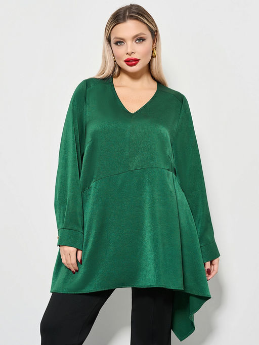 Блузка 0123-8а тёмно-зелёный - Aquarell фото 18