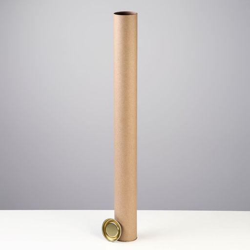 Тубус 63х670 мм (650 мм внутр. высота), плотный картон, металлическая крышка - Simaland фото 2