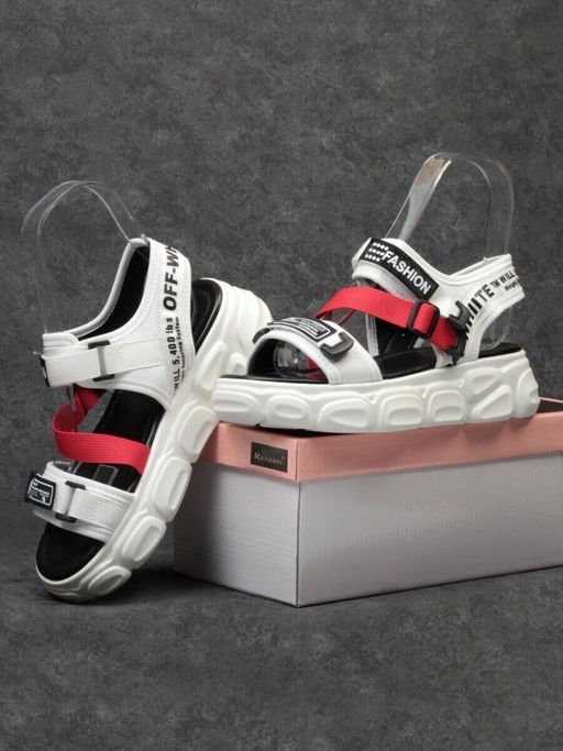 08-PED97-1 WHITE Босоножки (текстиль, стелька натуральная кожа)