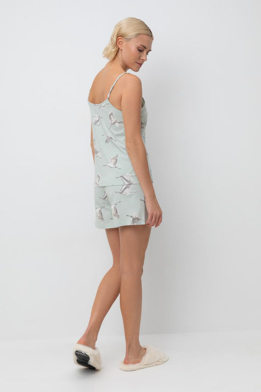 Е 20052/туманный голубой,журавли пижама жен - Very neat фото 3