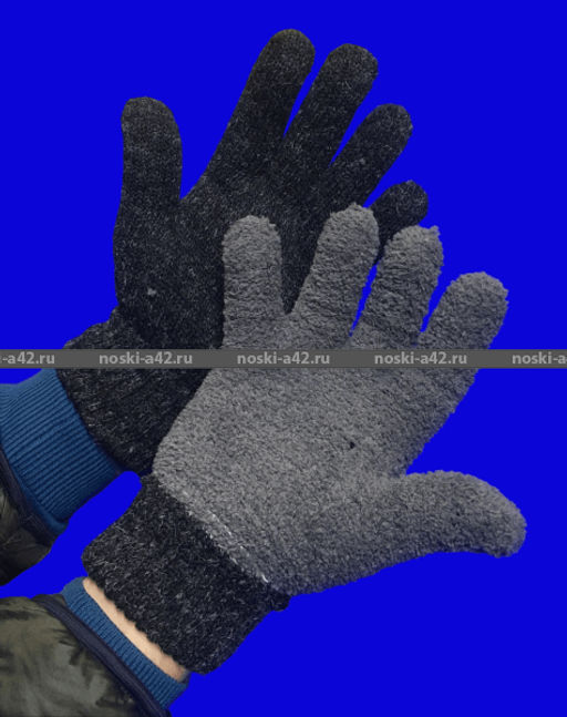 Цена за 5 пар. Склад носков А-42 перчатки мужские зимние шерстяные теплые двойные махровые внутри № 3 - For you фото 3