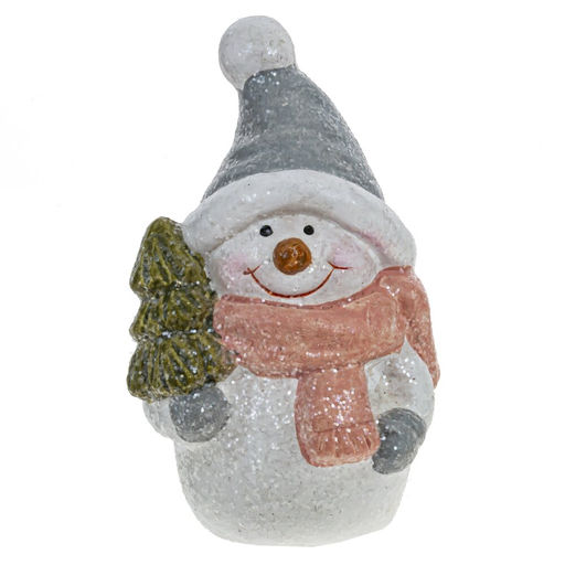 Фигурка декоративная "Снеговик" / "Пингвин" (блок 24шт), L3,5 W3 H6,5 см, 6в.