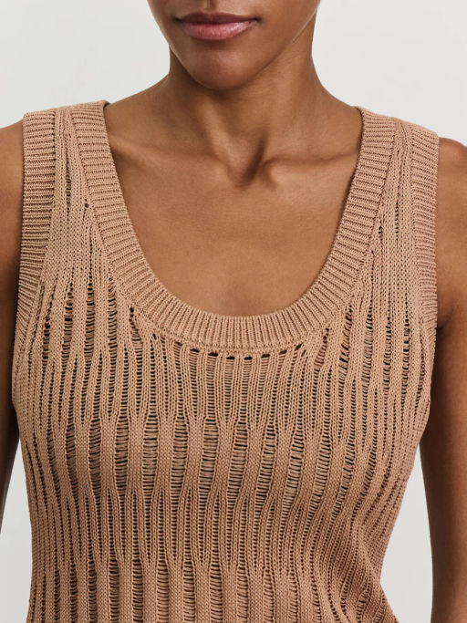 Майка ажурной вязки из вискозы / Zarina  фото 7