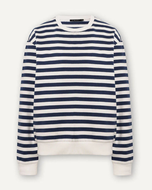 Бело-черная толстовка в горизонтальную полоску - Incity фото 13