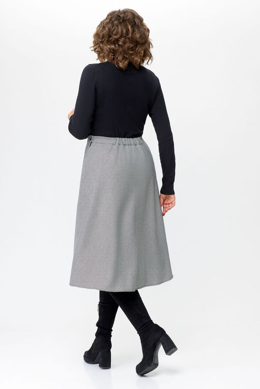 Блуза Swallow 803.2 черный+серебряный узор фото 88