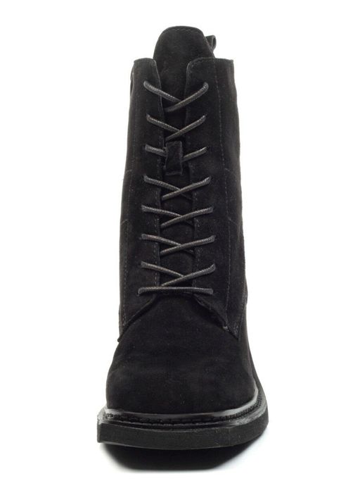 04-E21W-2B BLACK Ботинки зимние женские (натуральная замша, натуральный мех) - Фабричный китай фото 9