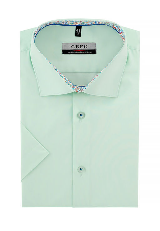 Сорочка мужская короткий рукав GREG 410/109/FR MINT/ZN/1p_GB  фото 2