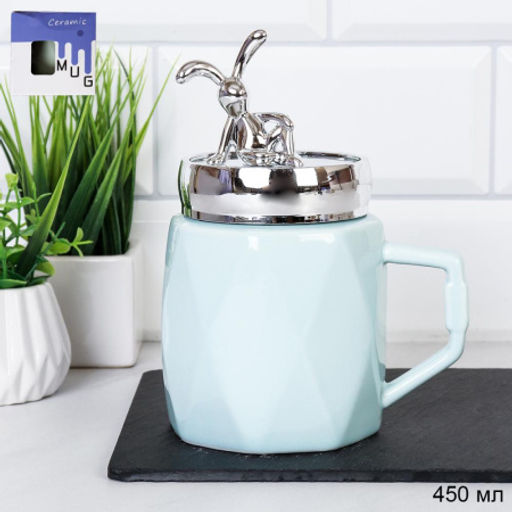 Кружка с крышкой 450 мл Грани Пасха / WRF-008 /уп 60/