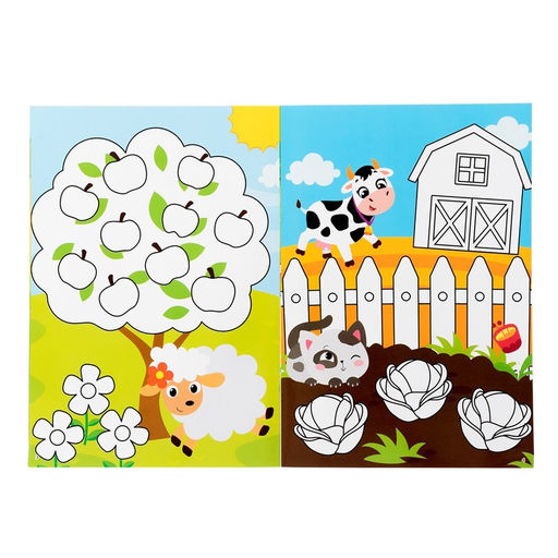 Раскраска многоразовая Рисуй-стирай. На ферме 12 стр. - Буква-ленд фото 8