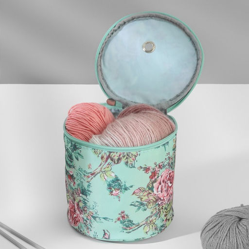 Сумка-футляр «Розы», 1 люверс, d=14×14.5 см, разноцветная