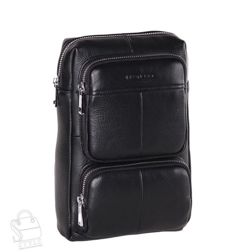 Рюкзак мужской кожаный 2083BSH black Heanbag - S-style фото 2