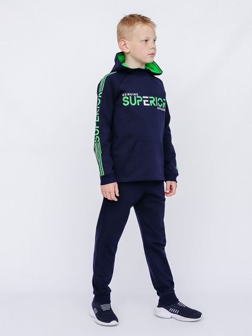 CRB wear/!CWJB 90111-41 Комплект для мальчика (толстовка, брюки),темно-синий/Ex.Cherubino  фото 5