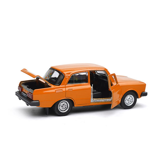 Машина металл Ретро-модель,12,5 см, (откр. дв, баг, оранжевый) инерц., в коробке