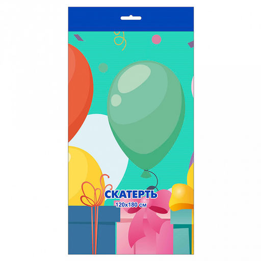 Скатерть полиэтилен 120х180см "Мятные шарики", 35мкм (Россия)