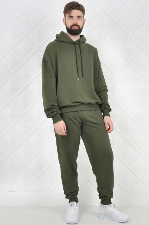 Арт. 6587 Костюм с брюками мужской 46-54 (5 шт) Цвет:темный хаки - Идеал фото 6