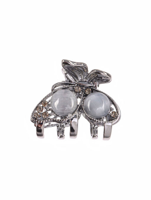 Цена за 6 шт. Крабик для волос «Ширли стиль», бабочка, 2.5 см, чёрный