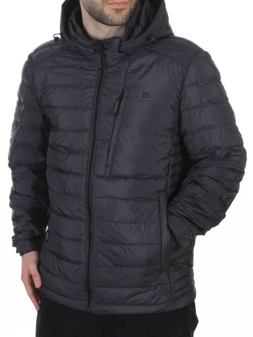 88045 DK. GRAY Куртка мужская демисезонная (100 гр. холлофайбер)