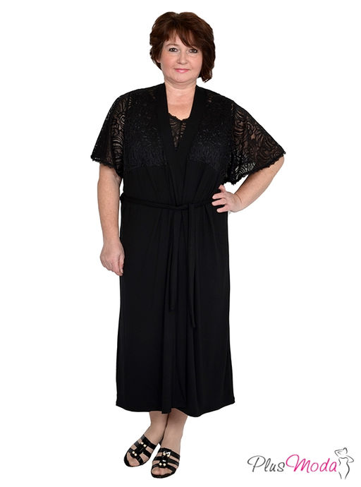 Халат-пеньюар Модель №856 размеры 44-84 - Plusmoda фото 3