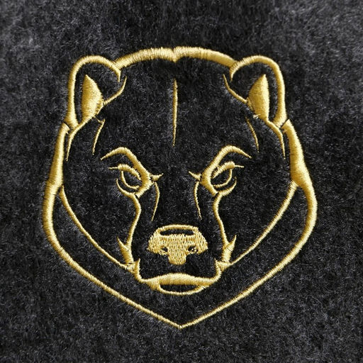 Шапка для бани серая с вышивкой Медведь - Добропаровъ фото 2