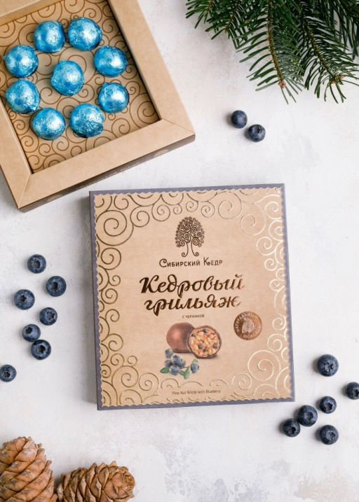 Кедровый грильяж с черникой, 120 г  5 коробок - Сибирский кедр фото 3