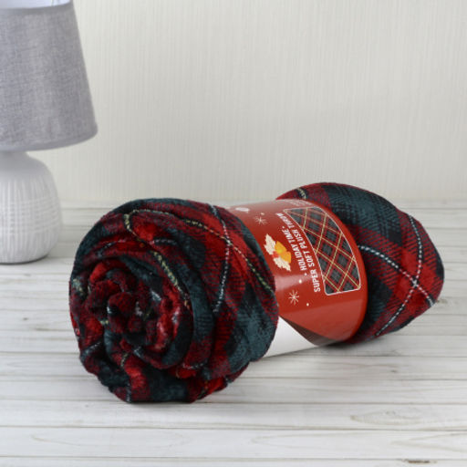 Плед флисовый 150х200 см Зеленый в клетку / GP611-6 /уп 15/100/ 714084 - ГалеонТрейд фото 8