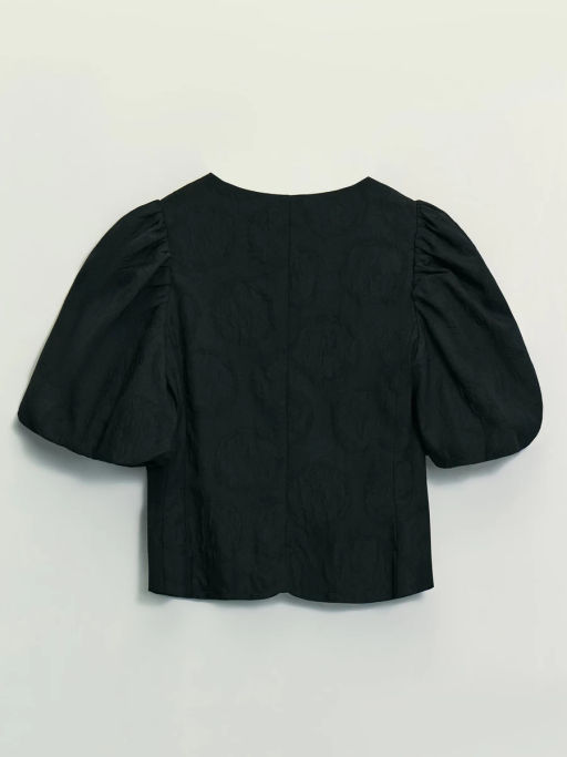 Топ с рукавами-буфами из жаккарда / Zarina