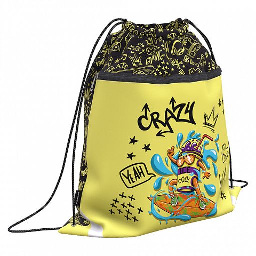 Цена за 1 шт. Мешок для обуви ErichKrause с карманом на молнии 500х410мм Funny Guys  фото 2