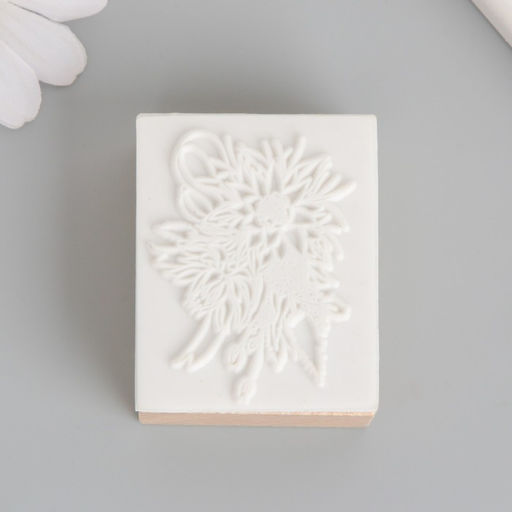 Печать дерево, резина Букет с лентой, 5?4?2.5 см