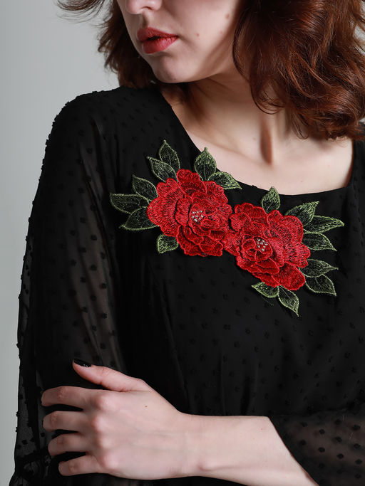 Платье черное длинное нарядное - Almond фото 4