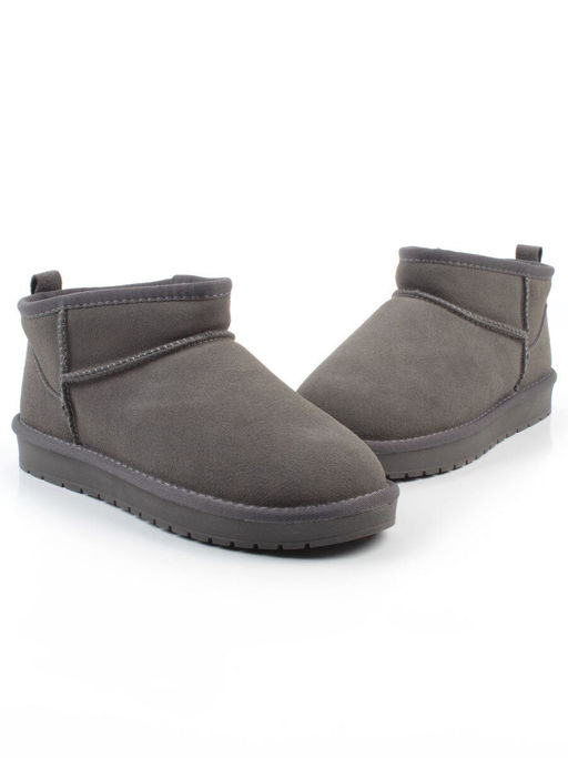 04-PF8300-5 GRAY Угги женские (натуральная замша, 100% шерсть)