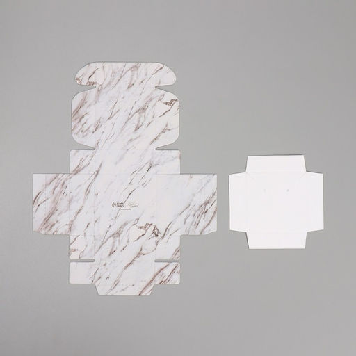 Цена за 5 шт. Коробка под бижутерию, упаковка, «Мрамор», 7.5 х 7.5 х 3 см