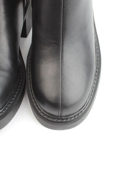 04-M3-L806 BLACK Ботинки зимние женские (натуральная кожа, натуральный мех)