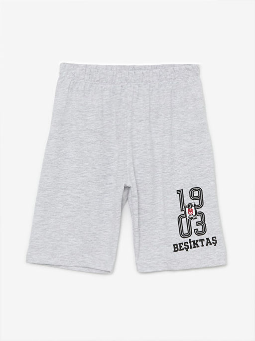 Beli Lastikli Be?ikta? Bask?l? Erkek ?ocuk Pijama ?ort 2li - Waikiki фото 3