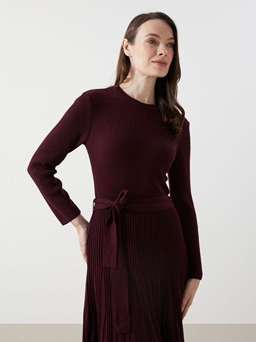 Bisiklet Yaka Kad?n Triko Elbise