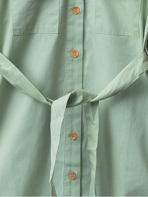 G?mlek Yaka Basic Uzun Kollu Poplin K?z ?ocuk Elbise - Waikiki фото 3