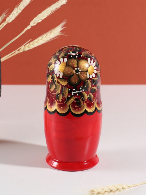 Матрёшка дерево «Цветочная», 19 см, 5 кукольная, ручная роспись