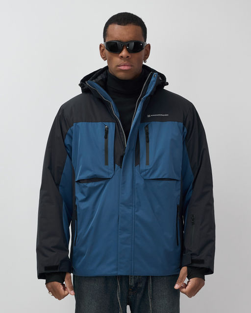 Горнолыжная куртка мужская зимняя синего цвета 7616S - Mtforce фото 3