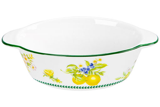 Жюльенница-кокотница 250 мл 16*10*8 см Лимоны с крышкой, NEW BONE CHINA - Elan gallery фото 13