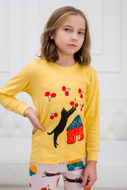 Пижама детская из интерлока Улыбка кот игрун - Амадэль фото 12