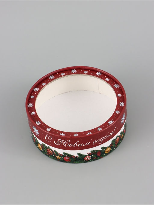 Коробка подарочная для макарун, с окном «Новогоднее настроение», 16×16×5