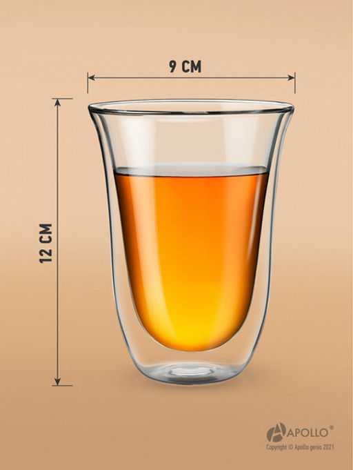 Набор бокалов с двойными стенками APOLLO Bell 300 мл 2 пр.  фото 4