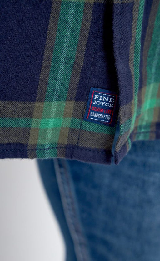 Рубашка фланель F121-0460 green-d.blue - Fine joyce фото 9