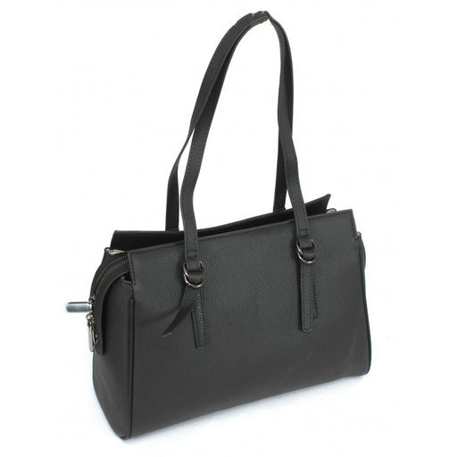 Сумка женская натуральная кожа OPI-99037, 1отд, черный 265195