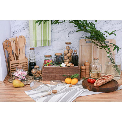 Банка для сыпучих Доляна Сердце, 580 мл, 10.5?10 см, с бугельным замком, стекло, прозрачная