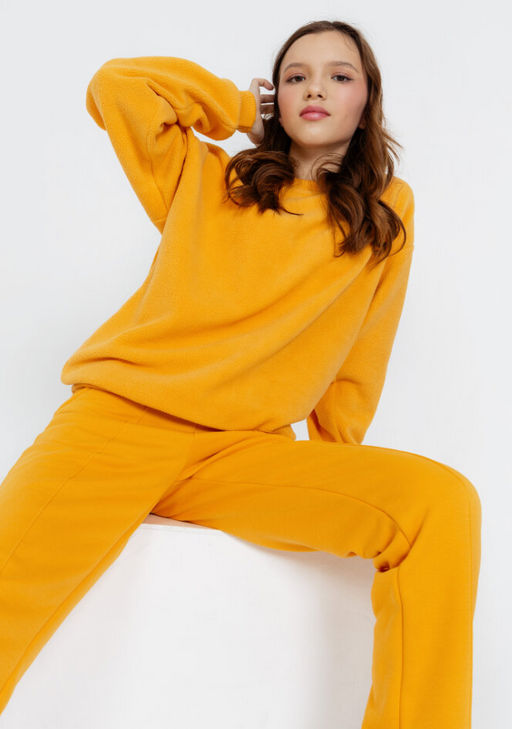 Женский костюм, интерсофт, свитшот и брюки прямые со стрелками, голубой - Knitka wear фото 23