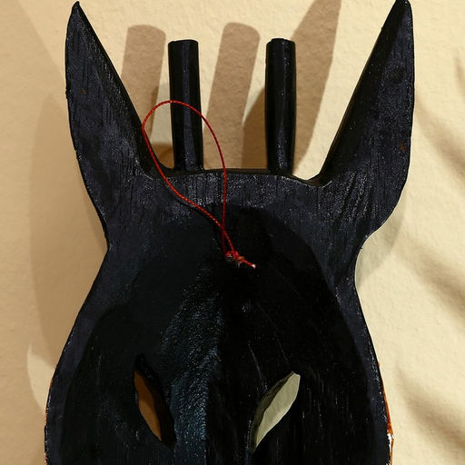 Маска «Жираф», 30 см, дерево албезия