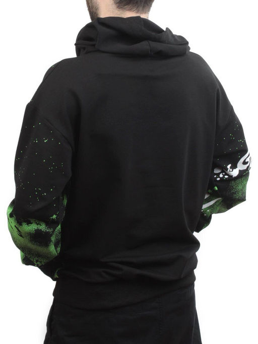 2626 BLACK/GREEN Толстовка мужская (75% хлопок, 20% полиэстер, 5% спандекс) - Fashion фото 5
