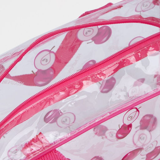 Цена за 2 шт. Косметичка-сумка на молнии для бассейна, большая, с ручками, с принтом Ранетки, розовая - Simaland фото 3