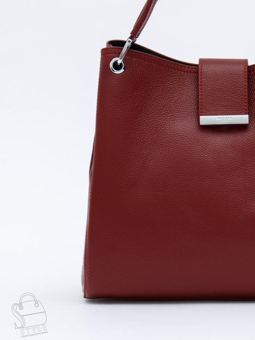 Сумка женская кожаная 98357SP wine red Velina Fabbaino-Safenta