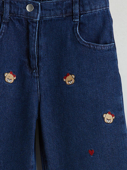 Teddy Nak??l? K?z ?ocuk Jean Pantolon